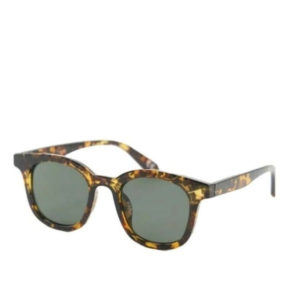 ASOS DESIGN plastic round square sunglasses in dark tort . Condition is "New wit